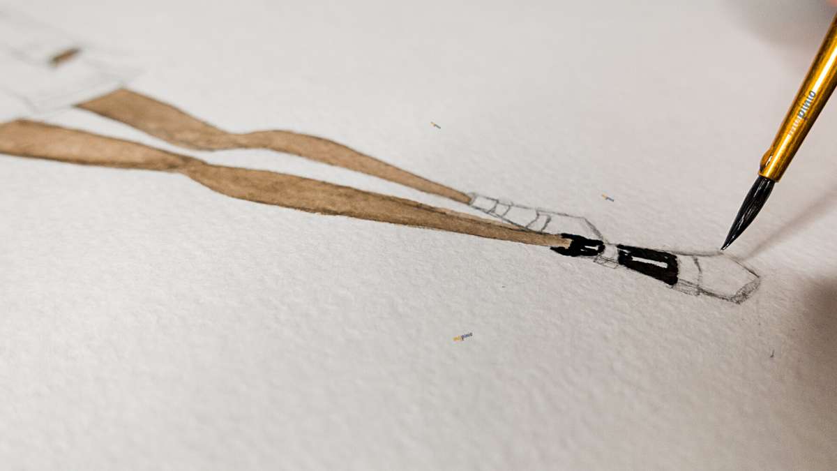 Artistic skills of a fashion designer