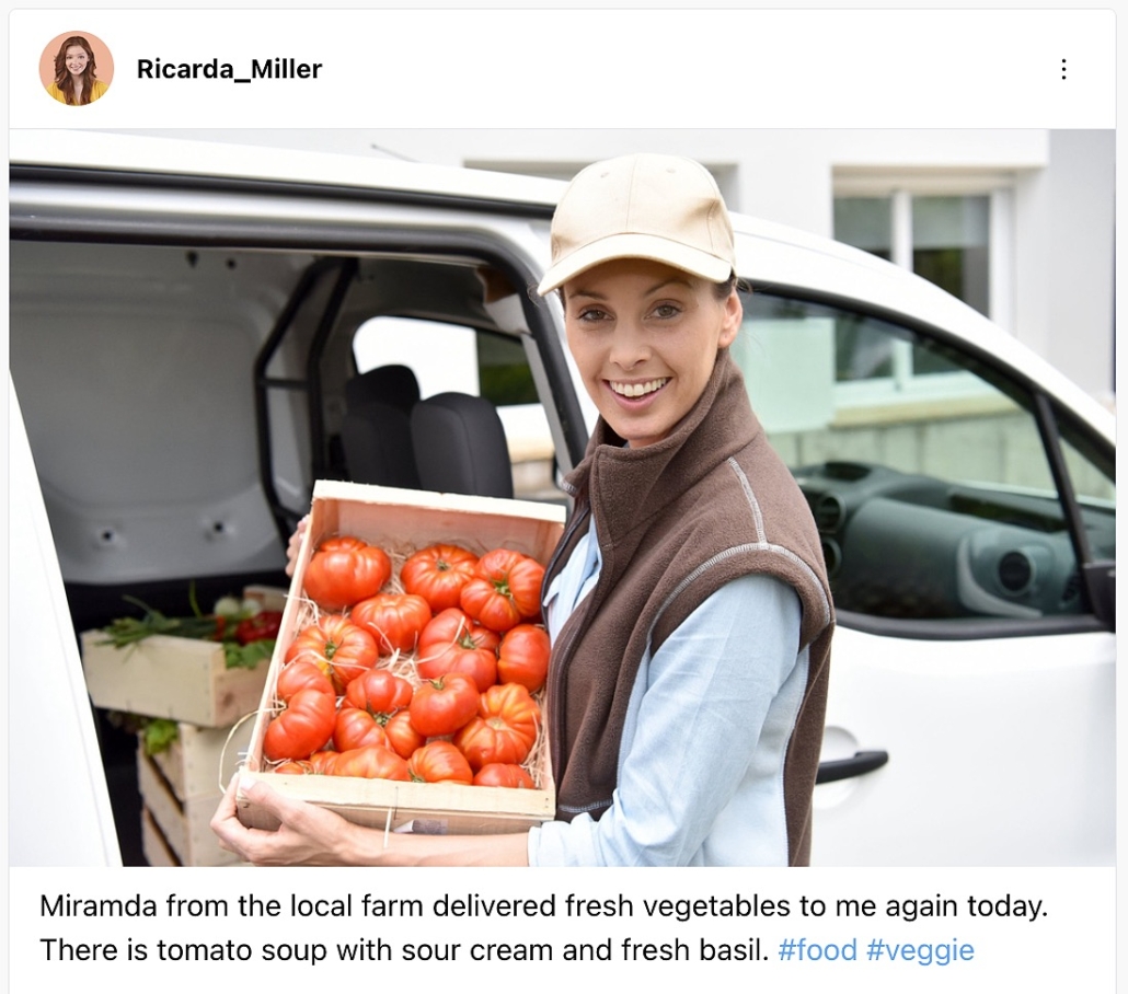 Select a sample with keywords and hashtags using the mypinio online panel 
